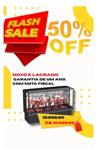 Expositor de carne zero com nota fiscal 