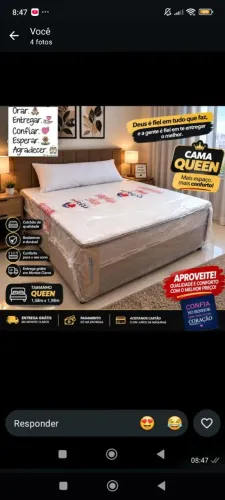 Pague menos cama box QUEEN PREÇO DE FÁBRICA SUPER CONFORTÁVEL E RESISTENTE