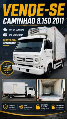 Caminhão Vw 8.150 Plus Baú