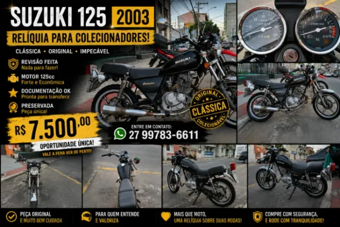 SUZUKI INTRUDER 125 | 2003 | RELÍQUIA PARA COLECIONADORES