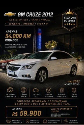 Chevrolet Cruze LT 1.8 16V Flexpower 4P Mec. 2012