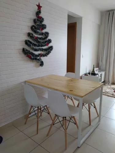 Mesa Industrial de Madeira com Estrutura de Aço