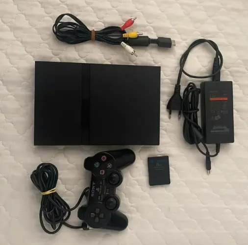 Playstation 2 Slim Lacrado Japones + Controle Original + Jogo Original + Memori Card Origi