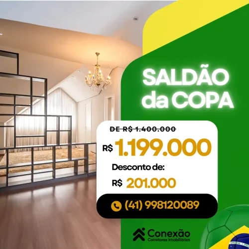 Sobrado para Venda em Curitiba, Vista Alegre, 3 dormitórios, 3 suítes, 5 banheiros, 3 vaga