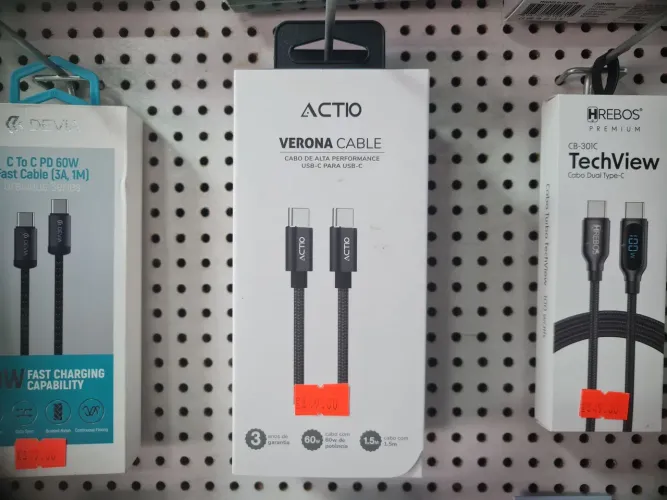 Cabos USB-C para USB-C - Actio