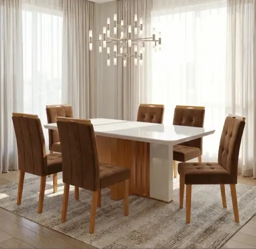 Conjunto de Jantar Valença Prime 6 Lugares