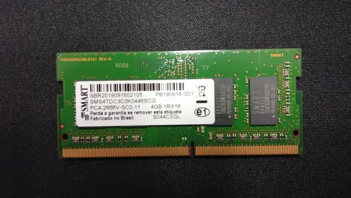 Memória RAM SMART 4GB DDR4 2666MHz para notebook