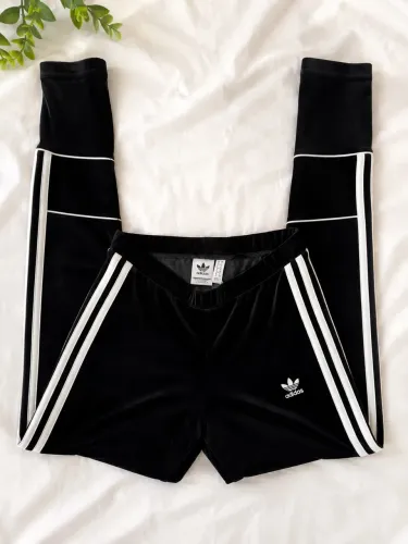 Calça Legging Adidas Originals Veludo - Preta | Tam. 38