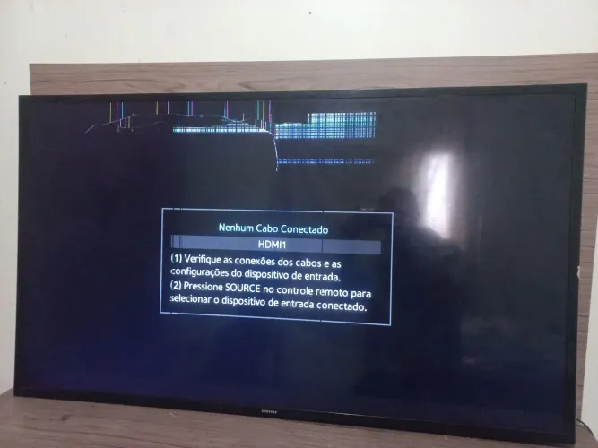TV Smart 49Polegadas Cm detalhe Vendo Precinho