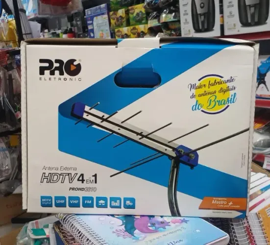 ANTENA DIGITAL EXTERNA 4 em 1 COM CABO ANTENA SUPORTE