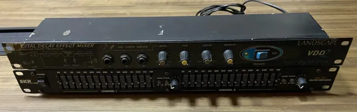 Efeito voz reverb e equalizador