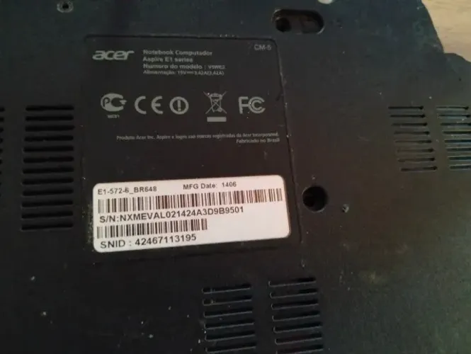 Placa Mãe Acer E1-572 E1-532 La-9532p V5we2 Core I5 4200U 2.30ghz