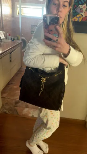 Bolsa Chanel marrom lançamento camurça