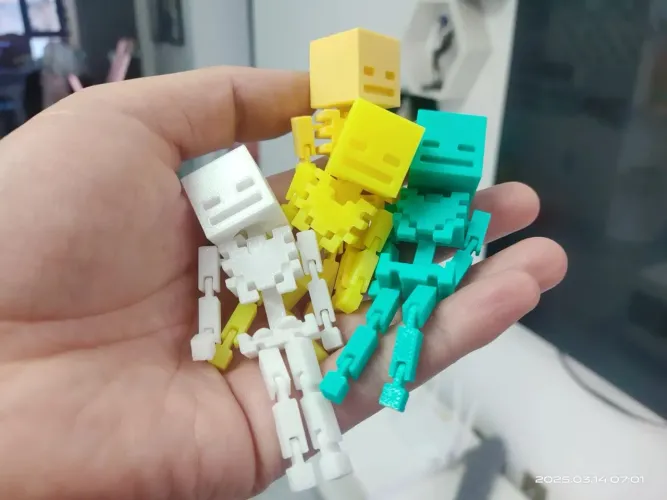 KIT 3 ESQUELETOS MINECRAFT ARTICULADO