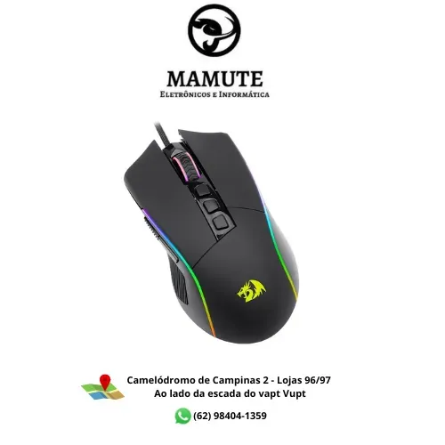 Mouse Gamer Redragon Plank , RGB, 16000DPI, 9 Botoes, USB, Preto, M812-RGB