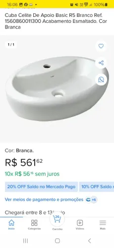 Cuba oval celite,nunca usada