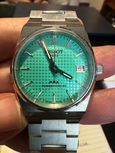 Tissot PRX Powermatic 80 35 mm verde metálico