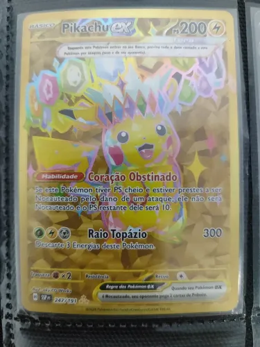 Carta Pokémon - Pikachu ex Golden