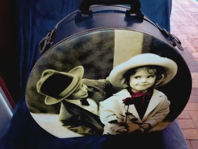 Mala porta chapéu Vintage