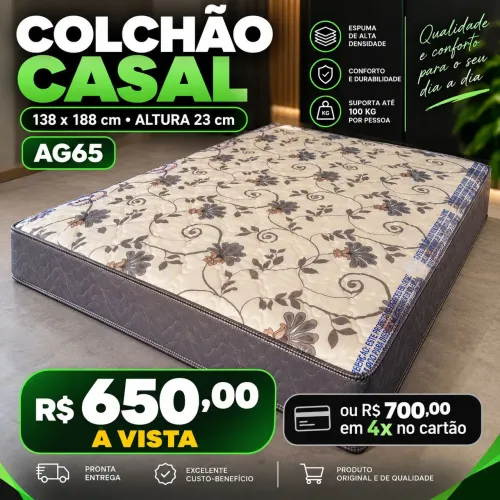 Colchão casal Espuma AG65