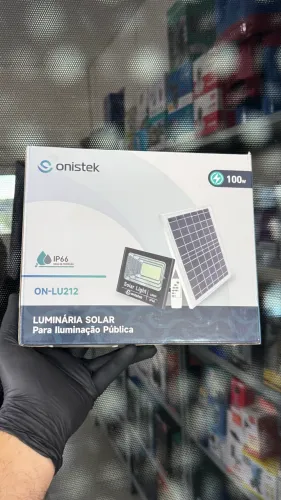 Luminária 100w solar Led com controle remoto 