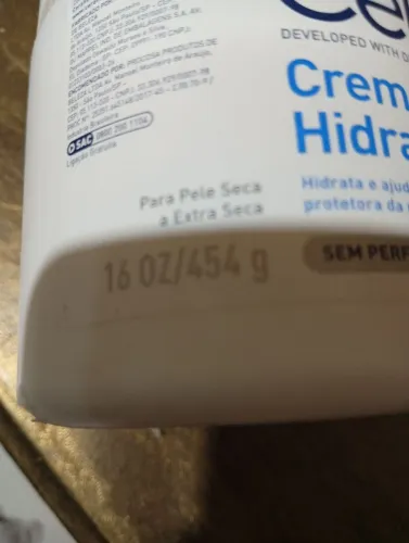 Pote de creme hidratante cerave, original. Quase cheio,
