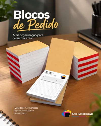Bloco personalizado de pedidos