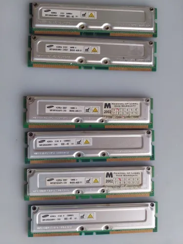 Kit 6 pentes memórias RAMBUS originais 