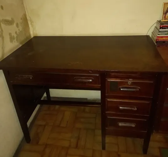 Escrivaninha Antiga - Para restaurar - Madeira maciça
