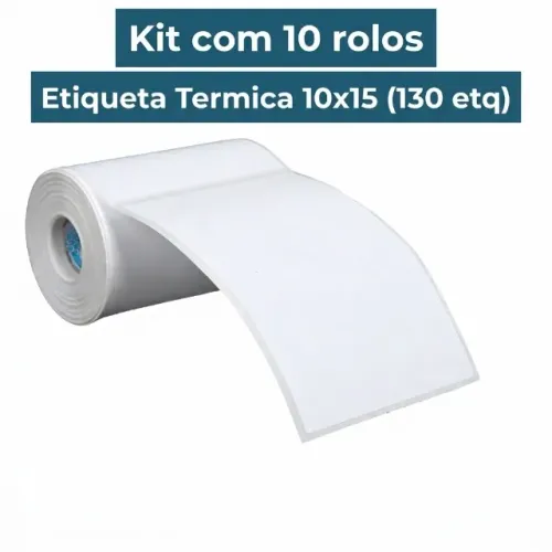 Kit 10 Bobinas Etiqueta Termica Adesiva 10x15cm 100x150mm Envios Ecommerce Atacado 1300un
