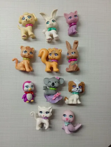 Mini pets da Clínica da Polly Pocket - 11 unidades 