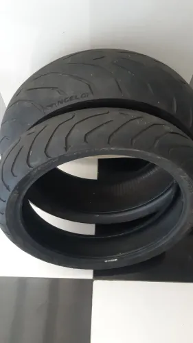 Par de pneus moto aro 17