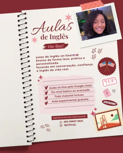 Aulas de inglês online para todos os níveis!