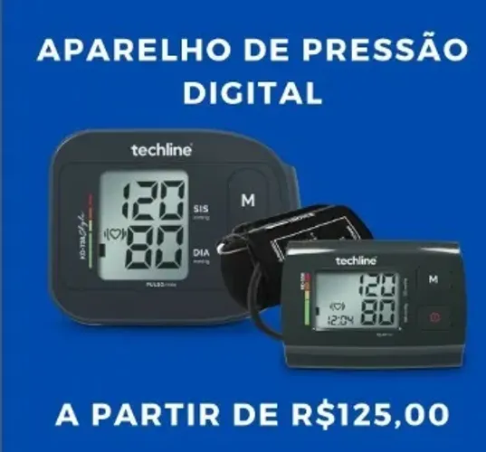 VENDO APARELHO DE PRESSÃO DE PULSO E DE BRAÇO TECHLINE