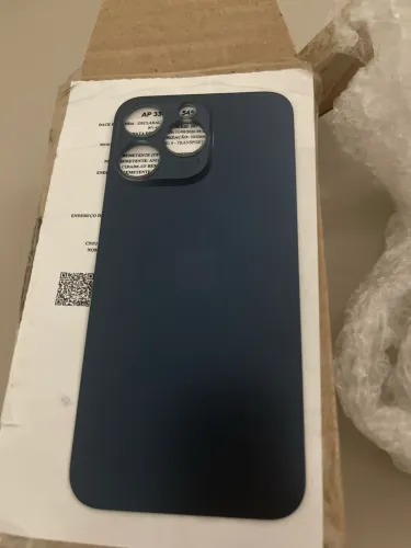 Tampa Traseira Vidro Para Iphone 15 Pro Max Furo Maior