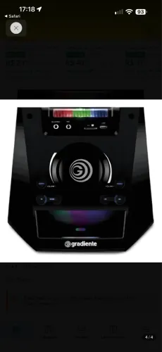 Caixa amplificado Gradiente elegance 500w Bluetooth