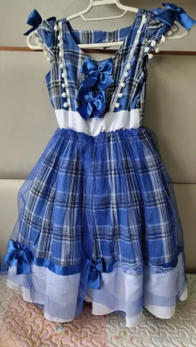 Vestido Xadrez São João Elegante 4-6 anos