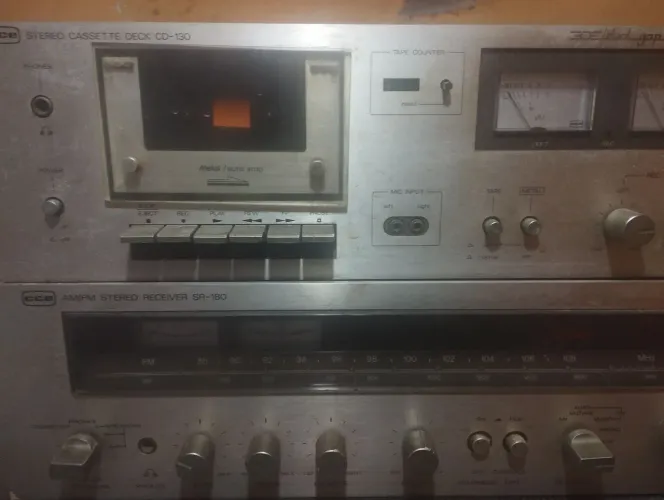 Som Vintage CCE - Receiver + Tape Deck (Anos 80/90) 