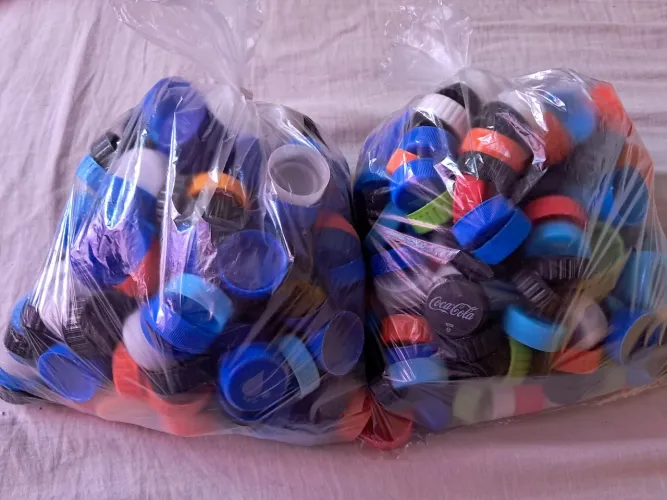 Tampinhas de garrafa Pet - 500 unds