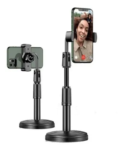 Suporte De Mesa Para Microfone E Celular Mini Pedestal
