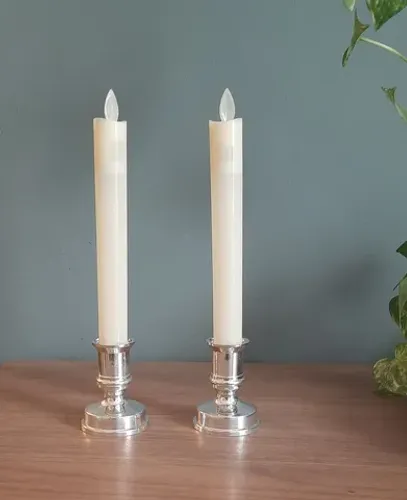 02 conjuntos de velas natalinas, iluminação led.