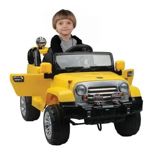 Jipe trilha eletrico Infantil 12v amarelo com controle - bel