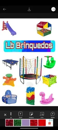 Balanço/ piscina / mesa/ valores na descrição