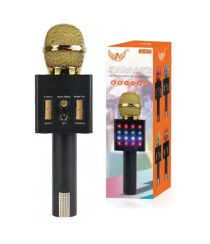 Microfone Karaokê Bluetooth Sem Fio Muda Voz