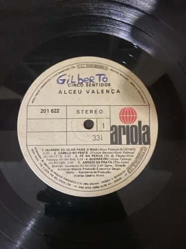 Disco de Vinil Alceu Valença - Cinco Sentidos Sem Capa