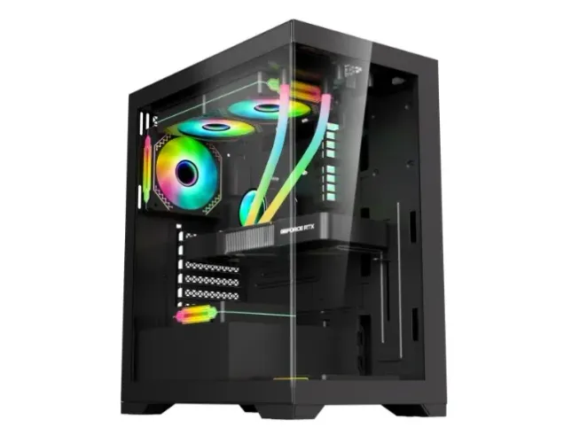 Gabinete Gamer K-Mex Poseidon, CG-11G4, Lateral e Frontal em Vidro, Sem Fonte, Sem Fan, Pr