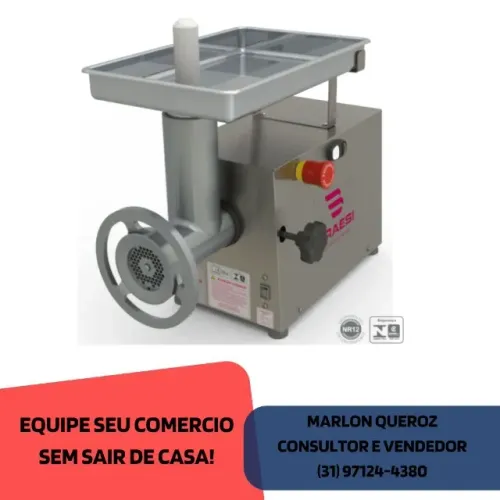 Moedor de Carne Boca 10 Braesi inox Bivolt