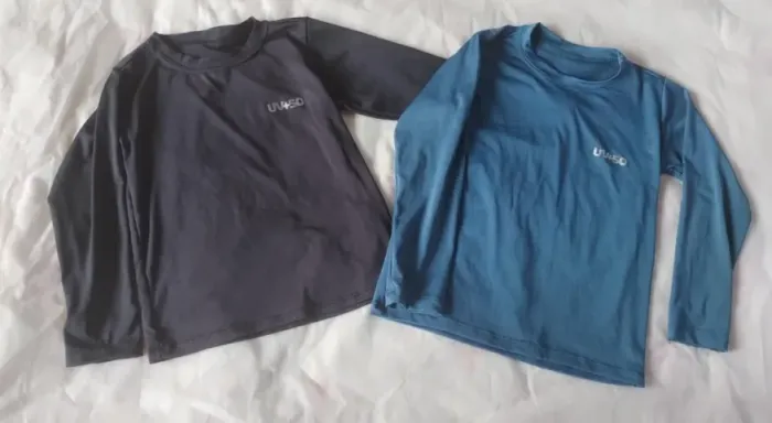Kit com 2 camisas de proteção solar UV unissex