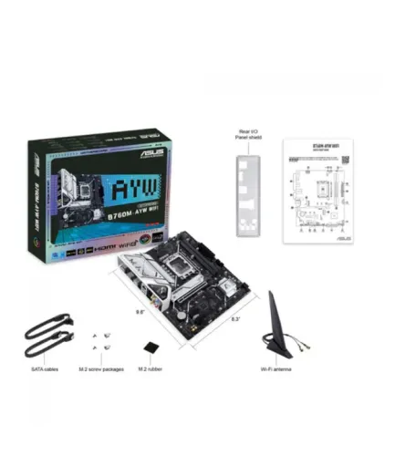 Placa Mãe Asus B760M-AYW WIFI, Chipset B760, Intel LGA 1700, mATX, DDR5, 90MB1FK0-M0EAY0