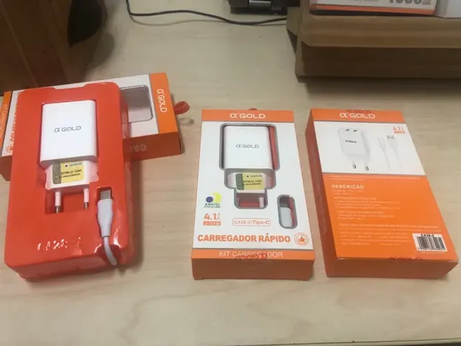 Carregador 4.1 A carregamento Rápido tipo - c ou para iPhone duas saídas USB